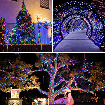 Extra-Long Solar String Lights Outdoor, 4-Pack 400 LED Solar Fairy Lights for Outside Waterproof, Copper Wire 8 Modes Twinkle Fairy Light for Tree Garden Party Xmas Wedding Decor(Multicolor)