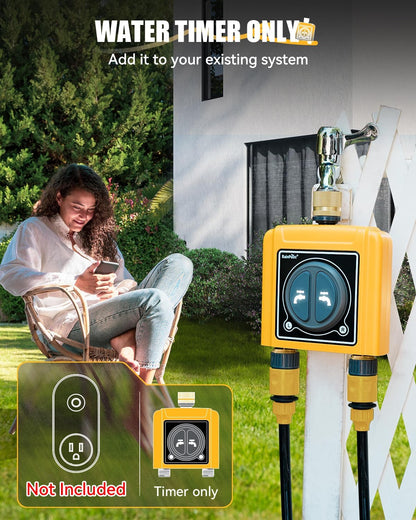 RAINPOINT WiFi Water Timer, Brass Inlet & Outlet,No WiFi Hub, 2.4Ghz WiFi Compatible, TWG004WRF Hub (Lot >202108)