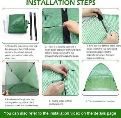 Plant Tent Outdoor Winter Shrub Cover Green Frost Tent Plant Covers Freeze Protection Tent Waterproof Plant Frost Protector, 2PCS 22x22x22Inch