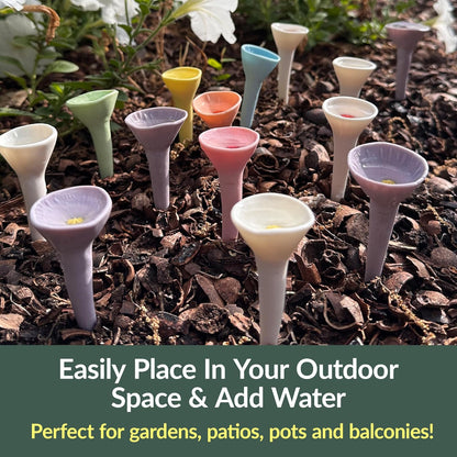 3 Pack, Bee Watering Station, Butterfly Feeder, Bee Feeder, Garden Decor, Bee Decor, Outdoor Garden Decor, Plastic Free, Handmade from Porcelain (3, Cactus)