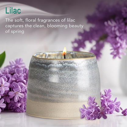 The Growing Candle, Lilac Scented Aromatherapy Candles, 10oz Pot, 100% Soy, Greta