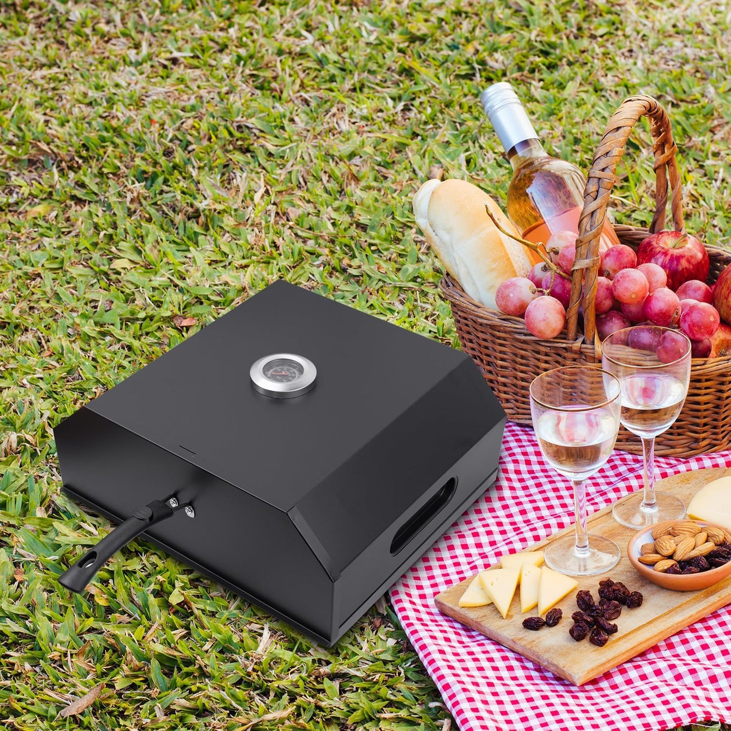 Ayiusedeza Outdoor pizza oven, a convenient pizza oven with a handle for grilling, suitable for use in courtyards and gatherings (pizza)