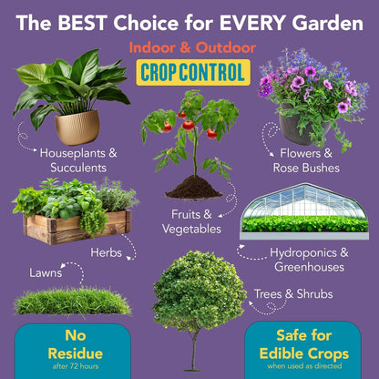 Trifecta Crop Control Super Concentrate All-in-One Natural Pesticide, Fungicide, Miticide, Insecticide, Help Defeat Spider Mites, Powdery Mildew, Botrytis, Mold, and More on Plants 4 OZ