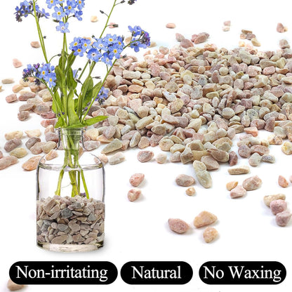 5lbs Peach Pebbles for Plants, 3/8inch Small Rocks for Succulent Cactus Plants, Natural Polished Pebbles, River Rocks for Plants, Vases, Garden