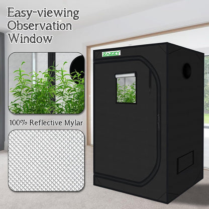 zazzy Grow Tent, 48"x48"x78" Growing Tents for Indoor Plant 600D Mylar Hydroponic Grow Tent High Reflective Growing Tent Room for Indoor Plant Fruit Flower Veg