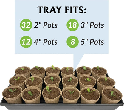 Jiffy Seed Starting Tray Seed Starter Kit with Humidity Dome - 10 Trays and Domes