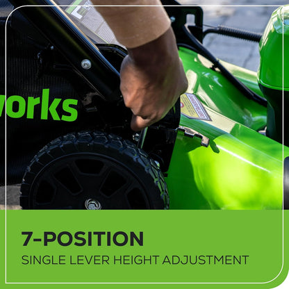 Greenworks 40V 21" Brushless Cordless (Self-Propelled) Lawn Mower (LED Headlight + Aluminum Handles), 5.0Ah Battery and Charger Included (75+ Compatible Tools)