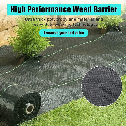 6.5ft x 330ft Premium Weed Barrier Landscape Fabric, 3.2oz Heavy Duty, Weed Control Fabric, High Permeability Good for Flower Bed, Driveway Fabric Ground Cover
