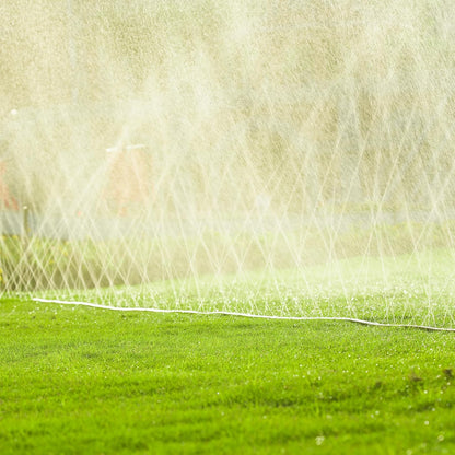 LINEX Sprinkler Soaker Hose 30 ft 2 pack for Garden, Watering Hose with Holes, High-Efficiency Sprinklers System for Lawn and Garden with Staples