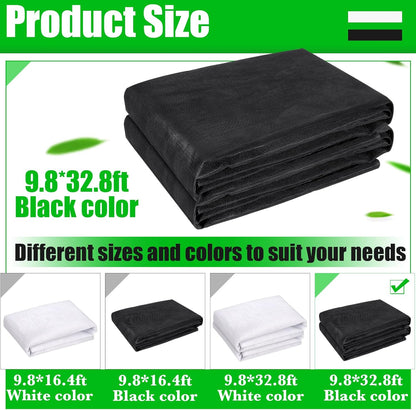 9.8 x 32.8ft Thicker Garden Mesh Netting,Ultra Fine Plant Row Covers,PPT Nano Mosquito Netting Screen Bird Barrier Net for Outdoor Vegetable Plants Fruits Flowers,Patios Balconies,33% Shading Rate