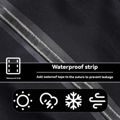Outdoor Patio Square Table Cover 42 inch Black Heavy Duty Waterproof Cover for Square Slatted Tabletop