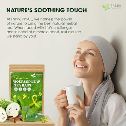 40 Premium Soursop Graviola Leaf Tea Bags, 100% Natural and Pure from Soursop Leaves, Handmade, Made With Natural Materials-Corn Fiber Tea Bag, Sugar/Caffeine/Gluten Free, Hoja Guanabana Tea