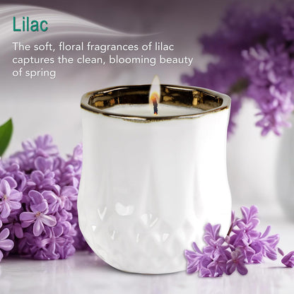 The Growing Candle, Lilac Scented Aromatherapy Candles, 9oz Pot, 100% Soy, Astrid