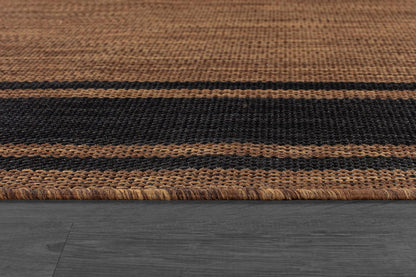 Beverly Rug Large Outdoor Rug 10x14 Modern Bordered Area Rugs for Indoor and Outdoor Patio Deck Porch Garden Waterproof Weather Sun Resistant Washable Outside Carpet (10 x 14 Gold)