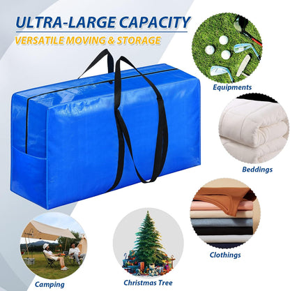 57 Gallon Extra Large Storage Bags, XXL Jumbo Large Moving Bags Heavy Duty, Storage Totes Moving Boxes Supplies for College, Foldable Duffle Bag for Travel, Christmas Tree Bag, 42x23x13.5inch
