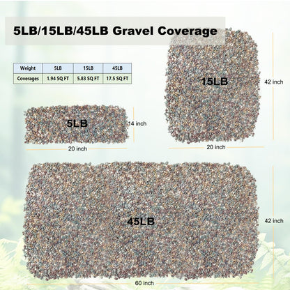 15LB Succulents Rocks for Plants Cactus Gravel Pebbles for Fish Tank 1/2 Inch Natural River Rocks for Vase, Aquarium, Landscaping,Bonsai,Terrarium Pebbles, Mixed Color