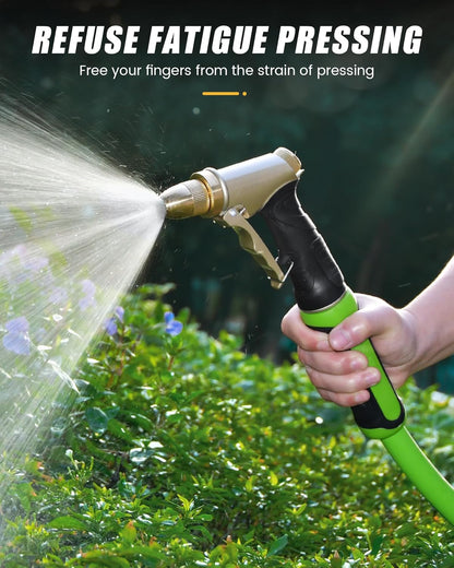 RAINPOINT Heavy Duty Metal Spray Nozzle for Garden Hose, High Pressure Garden Hose Nozzle with Adjustable Spray Patterns for Watering Plants, Car Washing, and Pet Showering (2 pcs)
