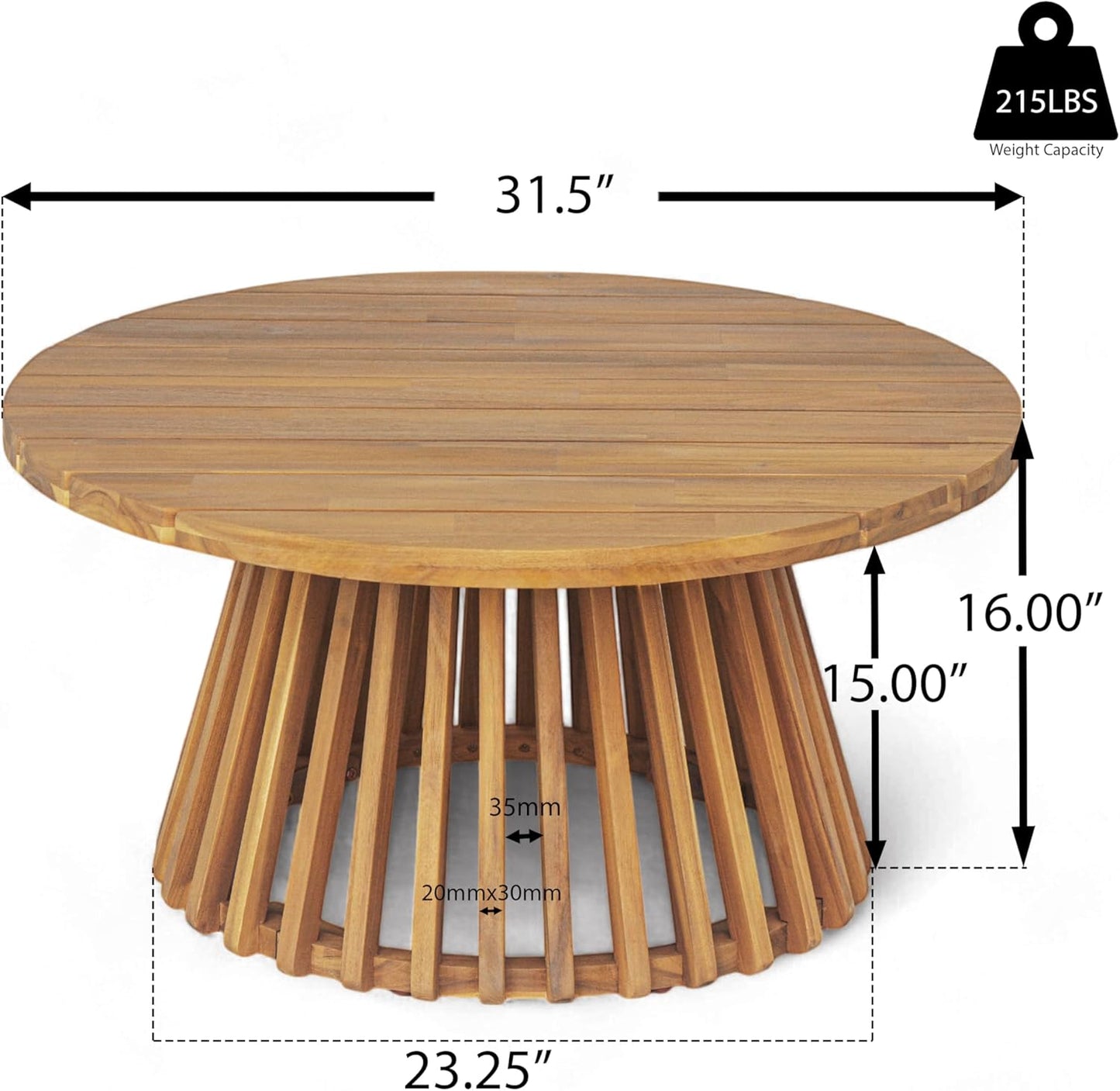 Christopher Knight Home Claremont Patio Sofa and Coffee Table Set, 2 Piece Wicker Patio Furniture Set, Acacia Wood 3 Seater Outdoor Sofa Daybed and Coffee Table Set, Teak+Light Grey