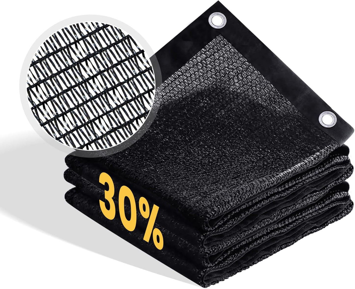 VICLLAX 30% Shade Cloth, 19x24FT Durable Black Mesh Trap with Every 3 FT Grommet, Sun Shade Fabric Netting for for Plants Cover, Greenhouse, Chicken Coop, Barn Kennel, Garden Patio