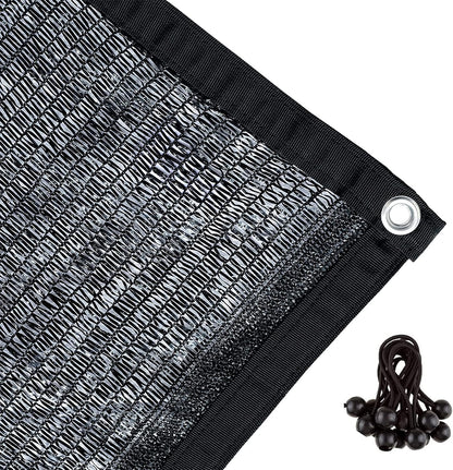 Agfabric 50% Sunblock 6.5’ X 20’ Shade Cloth with Grommets for Garden Patio, Black