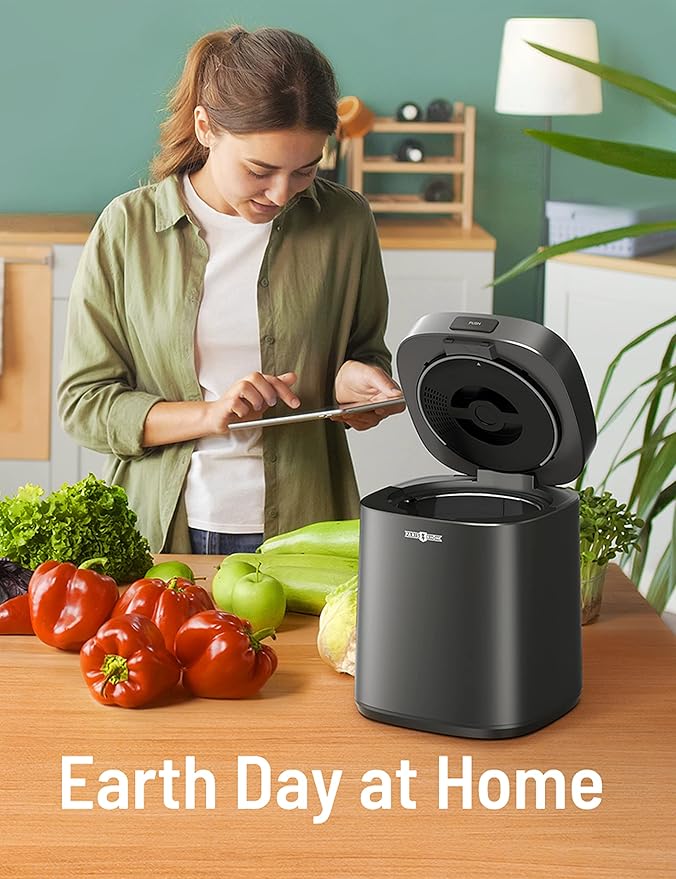 Paris Rhône Smart Waste Kitchen Composter, Electric Kitchen Compost Bin Eco-Friendly Sustainable Indoor Countertop Food Cycler with 3 Modes, Odor-Free with Carbon Filters, Fertilizes Your Garden
