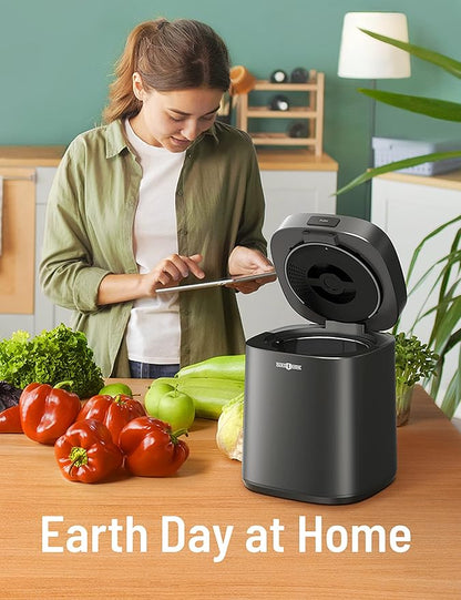 Paris Rhône Smart Waste Kitchen Composter, Electric Kitchen Compost Bin Eco-Friendly Sustainable Indoor Countertop Food Cycler with 3 Modes, Odor-Free with Carbon Filters, Fertilizes Your Garden