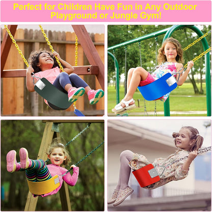 AGPTEK Swing Seat, 30.4 x 6 x 0.27 Inch Yard Swing for Boys and Girls & Adults with Metal Triangle Ring - Light Pink (113KG /250LB Weight Limit)