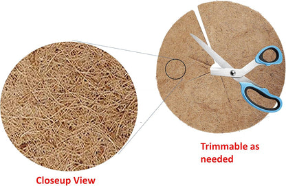 Deepthi 18-Inch Coco Coir Mulch Mats – Pack of 3 Natural Coconut Fiber Discs – Tree Ring Guards, Pot Covers, Sapling Root Protection, Weed Barrier, Moisture Retention for Garden & Potted Plants
