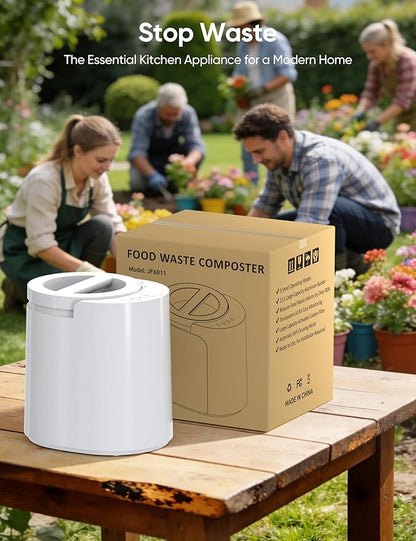 Compost Bin Kitchen, Auto-Cleaning Electric Compost Bin with Odorless & Low Noise Feature, Countertop Compost Machine for Food Scraps, Indoor Electric Food Waste Composter