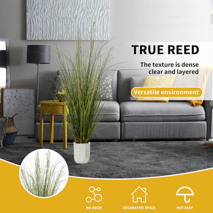 Artificial Plant 5ft(2pack) Tall Artificial Grass Plant,Faux Plants Indoor Home Decorative Artificial Plants & Flowers in Pot Fake Plant, House Plant Indoor