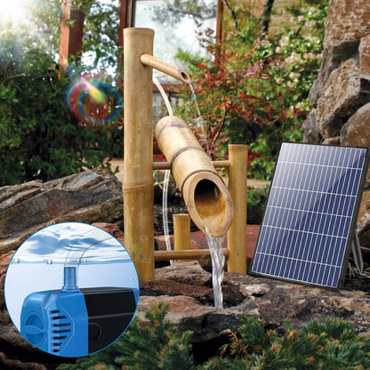 Antfraer Solar Water Pump, 12W Solar Powered Water Pump with Water Shortage Protection, 160GPH Solar Pond Pump with 6.6FT Clear Tubing, 17Ft Cord Length for Pond, Fish Tank, Waterfall, Garden