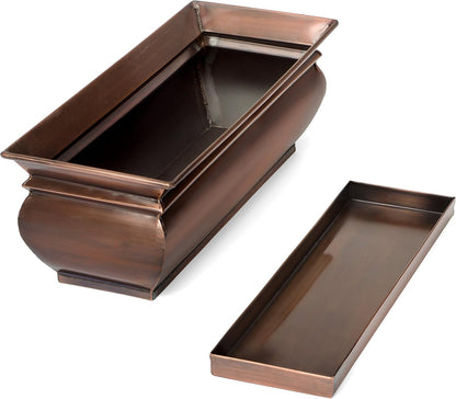H Potter Herb Planter Pots Succulent Window Box Rectangular Indoor Outdoor Flower Garden Planters Dimensions 16 x 6 x 5.75 Inches