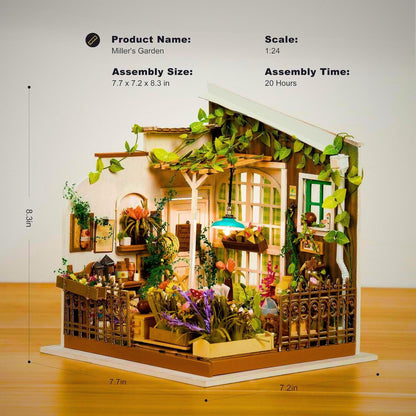 Rolife 1:20 Miniature House Kits-Tiny House Kit-DIY Miniature Dollhouse Kits for Adults-Model Building Craft Kits-Hobbies Gifts for Women and Men