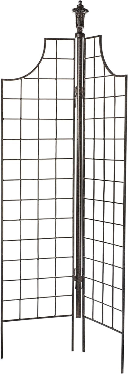 H Potter Metal Garden Screen Trellis for Climbing Plants for Privacy Garden Flowers Vines Roses Clematis