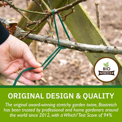 Soft Garden Plant Ties for Indoor & Outdoor Plants - Strong & Stretchy Cut-to-Length Plant Tape for Climbing Plants, Tomato Vines & Home Gardening (65 ft / 20M)