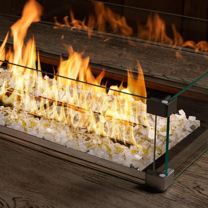 Mr. Fireglass 10 Pounds Fire Glass - 1/4 Inch High Luster Reflective Tempered Glass Rocks for Fireplace Fire Pit Table and Landscaping, Gold