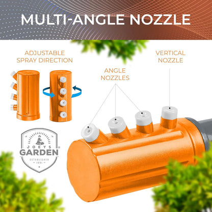 Joeys Sprinkler for Yard, Rotating Garden Sprinkler for Large Area Coverage, Lawn and Yard Sprinklers (Orange)