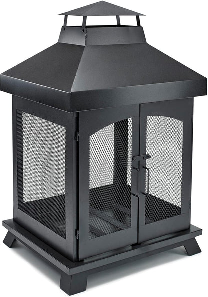 Endless Summer 45" Wood Burning Steel Outdoor Fireplace