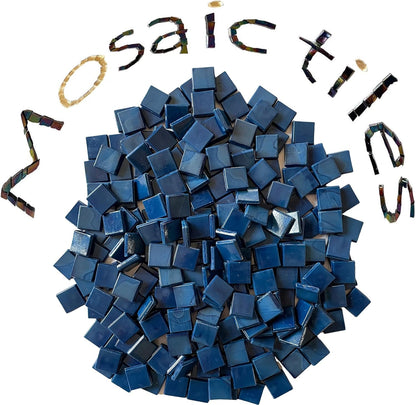 SMEIINIK 1.1lb Bulk Single Iridescent Color Mosaic Tiles for Crafts, Glass Mosaic Pieces for Mosaic Puzzles, Stained Glass Tiles for Mosaic DIY, Mosaic Making Supplies(AJ77-29)