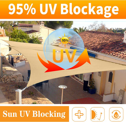 24' x 24' White Square Sun Shade Sail SSP1212 Canopy Durable Fabric UV Block Awning,We Make Custom Orders