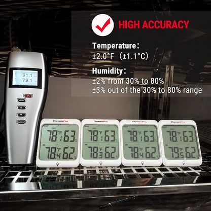 ThermoPro Indoor Outdoor Thermometer Wireless Hygrometer, 500FT Inside Outside Thermometer, Remote Temperature Monitor with Cold-Resistant Sensor, Outdoor Thermometers for Patio Home Greenhouse