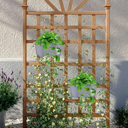summer flower 3Pcs Hanging Plant Pots,Hanging Flower Pot with Detachable Hooks,9.84" Wall Planters for Balcony Decor Garden Yard(Gray)