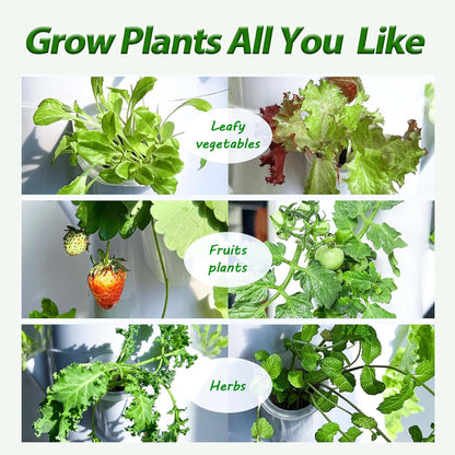 Tall Hydroponics Growing System Tower, 9 Layers 36 Plant Spots Hydroponics Growing System Kit Tower, Vertical Hydroponic Tower for Indoor & Outdoor, Space-Saving