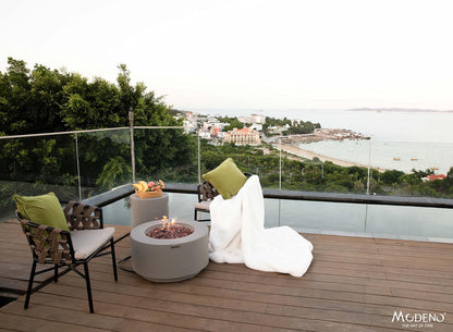 AMS Fireplace | Modeno | Waterford | Firepit Table | Cover and Lava Rocks Included | (Fuel: Natural Gas - Light Gray)