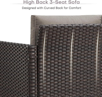 HUMMUH Outdoor Swivel Chairs Set of 2,PE Wicker Patio Furniture Rocker Glider Chairs for Porch Balcony Deck Garden