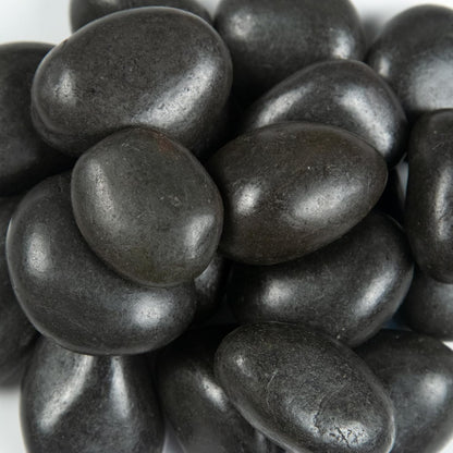 MSI Decorative Polished Black Pebbles, 1.2 inch - 2 inch, 40 lb. Bag(Pallet/ 55 Bags)