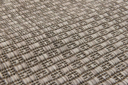 Unique Loom Collection Casual Transitional Solid Heathered Indoor/Outdoor Flatweave Area Rug (2' x 6' 1" Runner, Beige/Ivory)