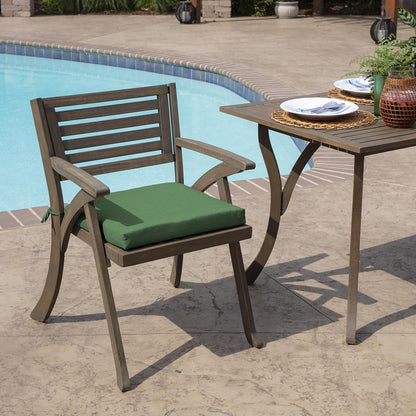 Arden Selections Rocking Chair Cushion, 19 x 18, Rain-Proof, Fade Resistant, Cushions for Rocking and Outdoor Chairs 18 x 19, Moss Green Leala (Pack of 4)