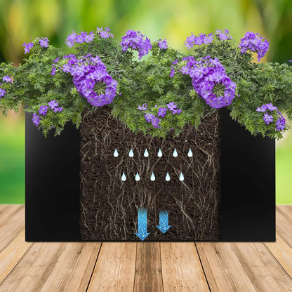 Steel Planter Box 36"x12"x20", Square Metal Planter Box Indoor&Outdoor, Steel Planter Heavy Duty for Commercial and Residential Use