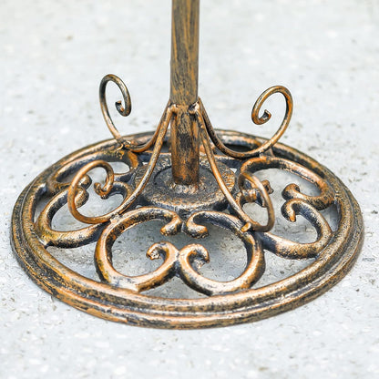 11.4" W*27.6" H Cast Iron Pedestal Bird Baths for Outdoors, Vintage Metal Bird Bath Bowl, Bird Feeder Or Drinker Plate, Home Garden Lawn Yard Decorations